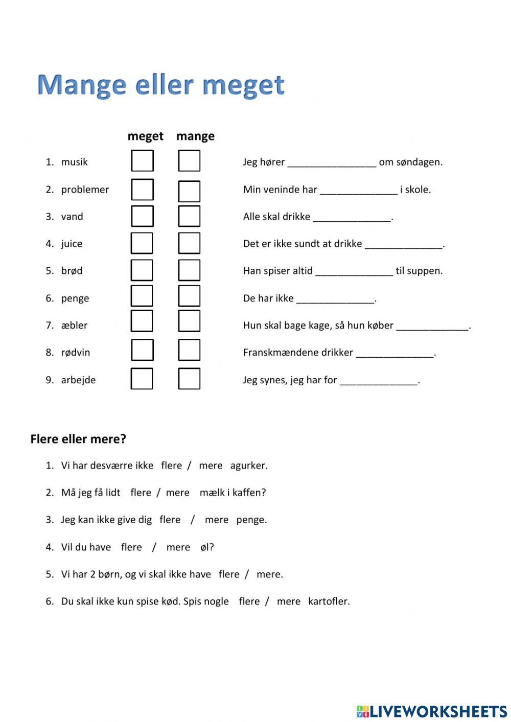 Meget mere mange flere