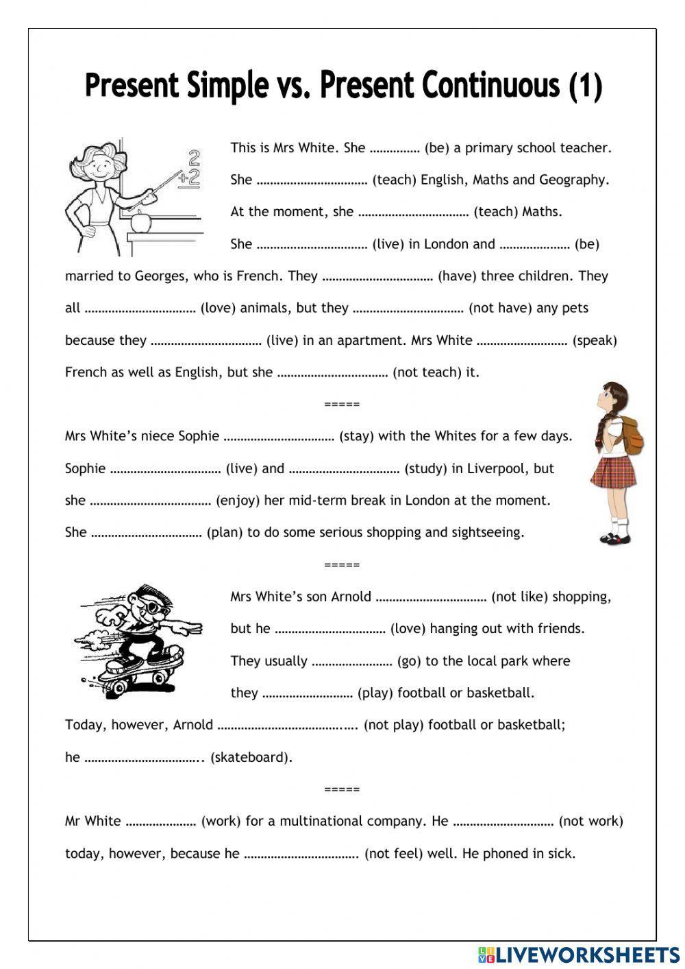 Present Simple vs Present Continuous