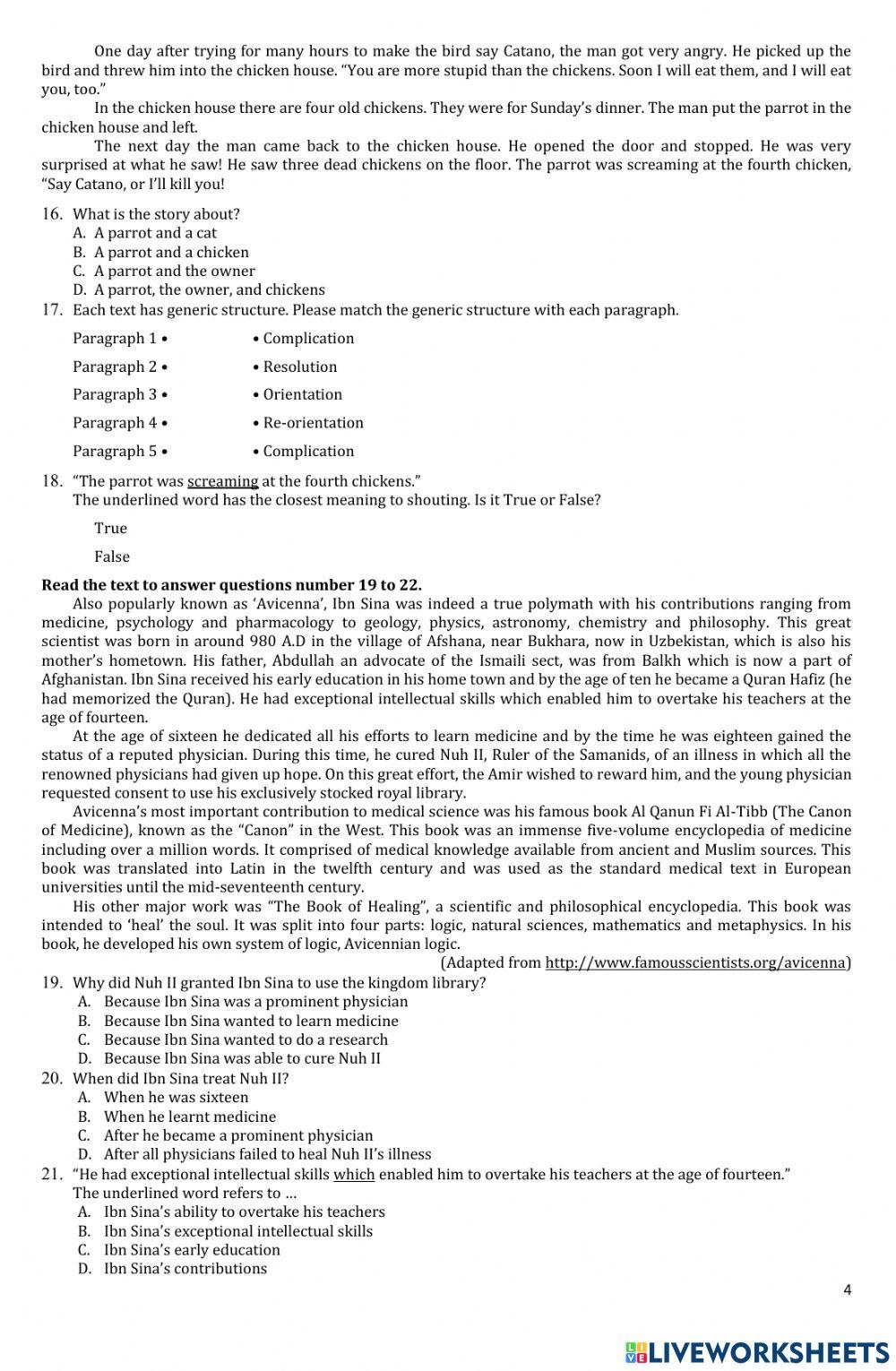 Ujian Sekolah Bahasa Inggris