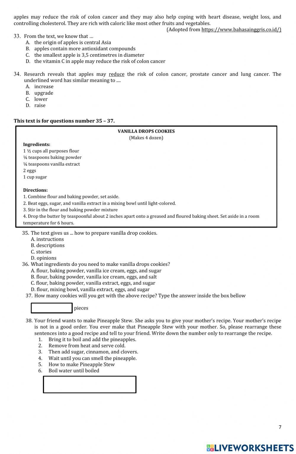 Ujian Sekolah Bahasa Inggris