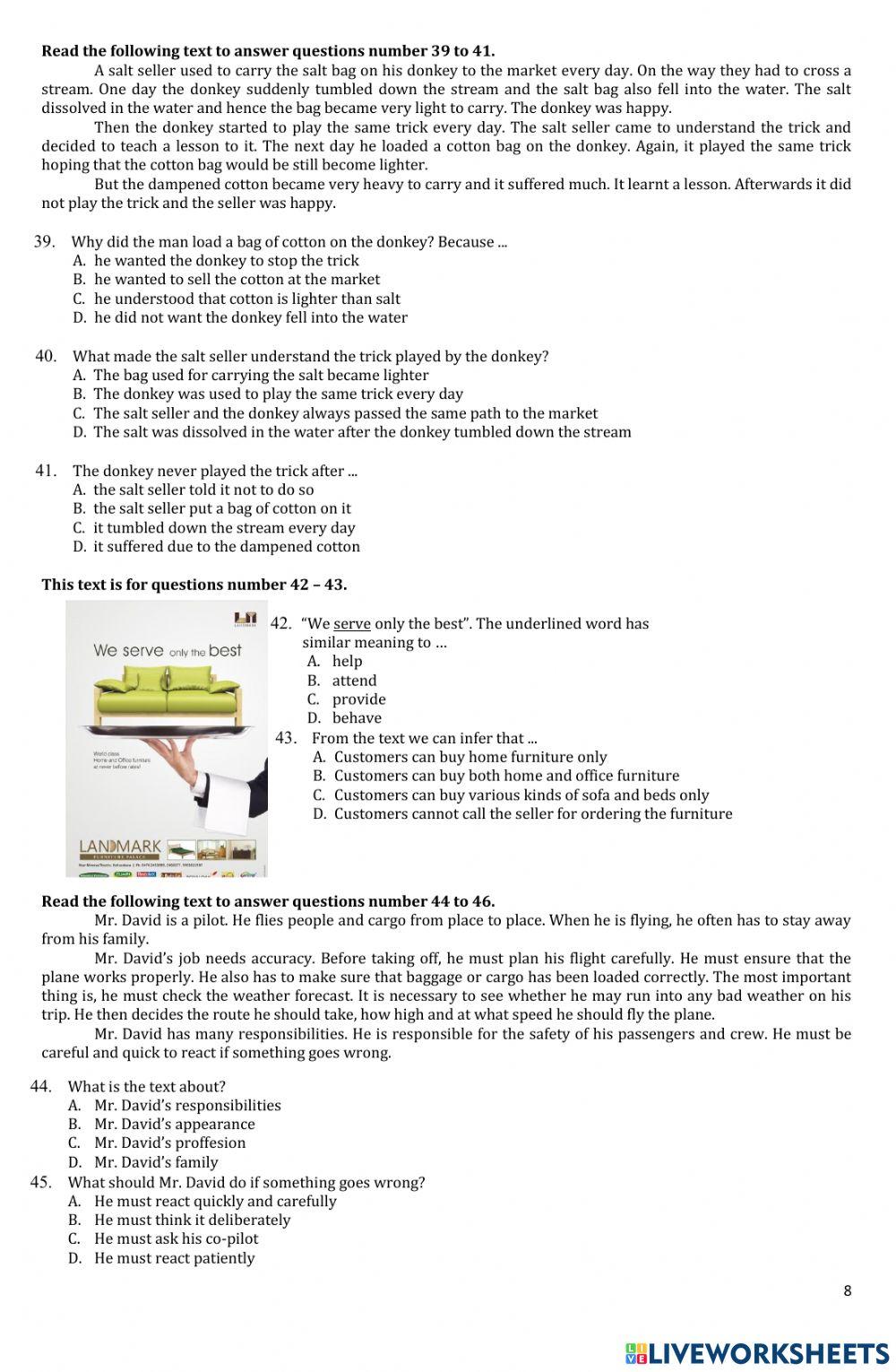 Ujian Sekolah Bahasa Inggris