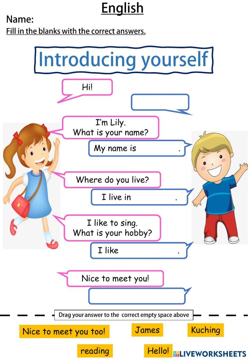 Introducing yourself