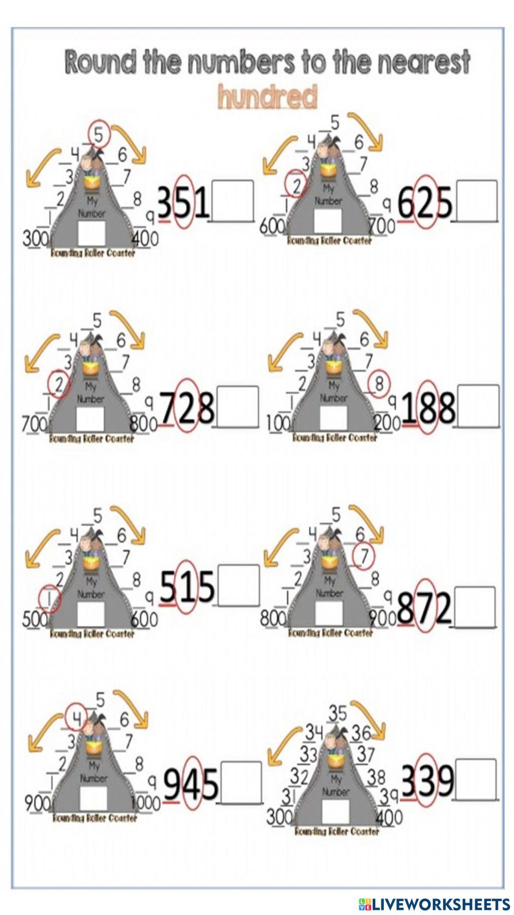 Round off nearest 100