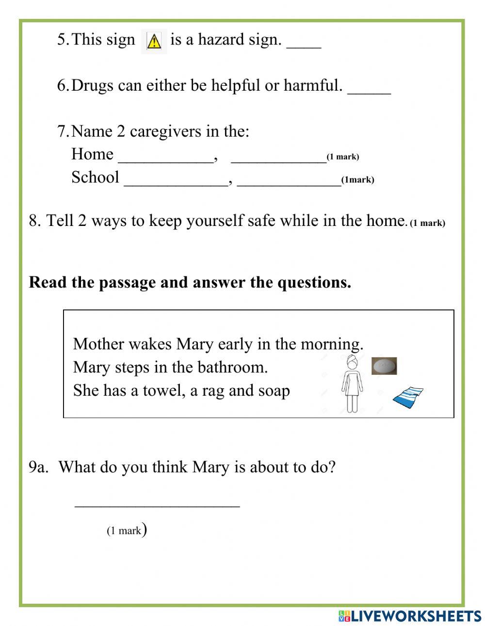 Safety at Home, School and on the Road