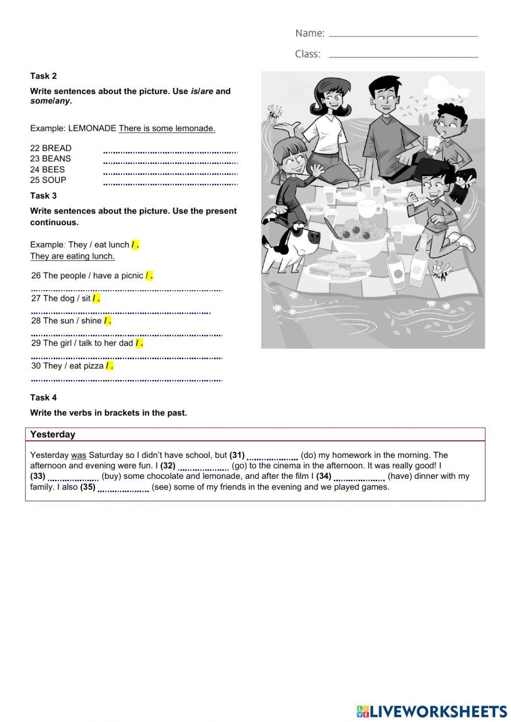 Final exam: grammar and vocabulary