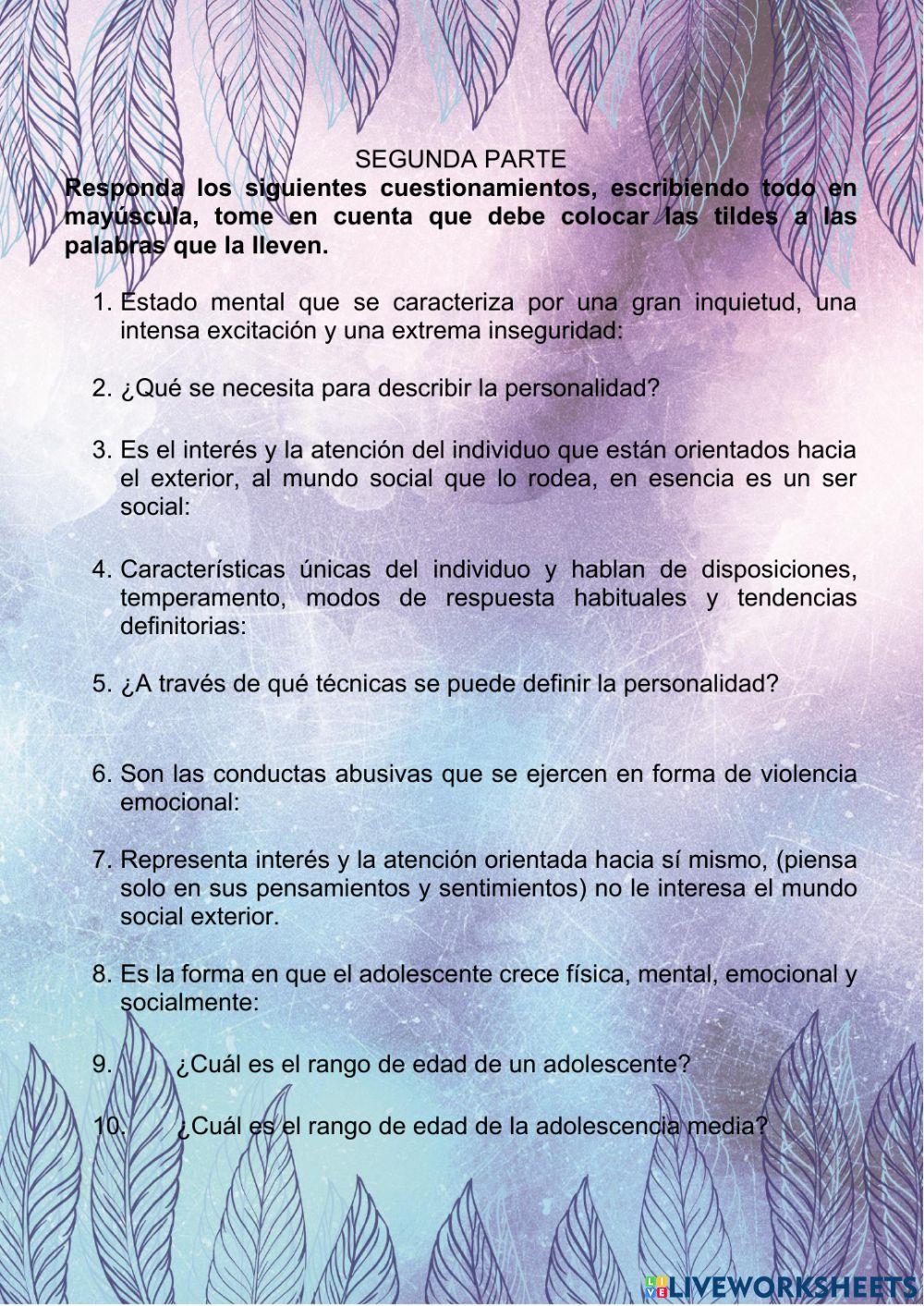 Desarrollo de la personalidad y la conducta ética