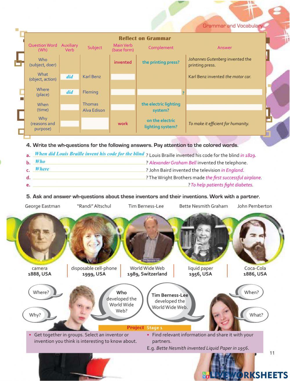 Past Tense- inventions