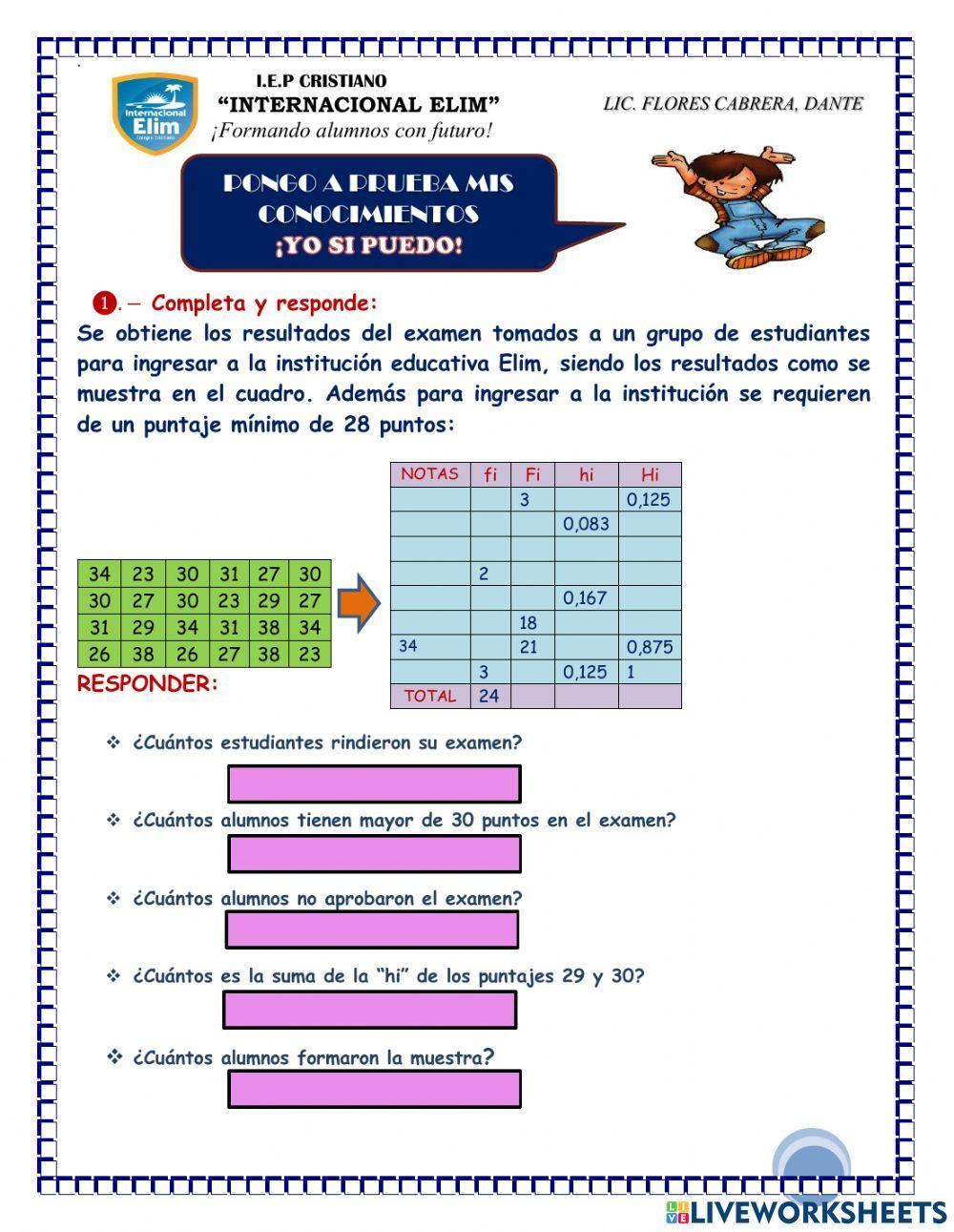 Tabla de frecuencia