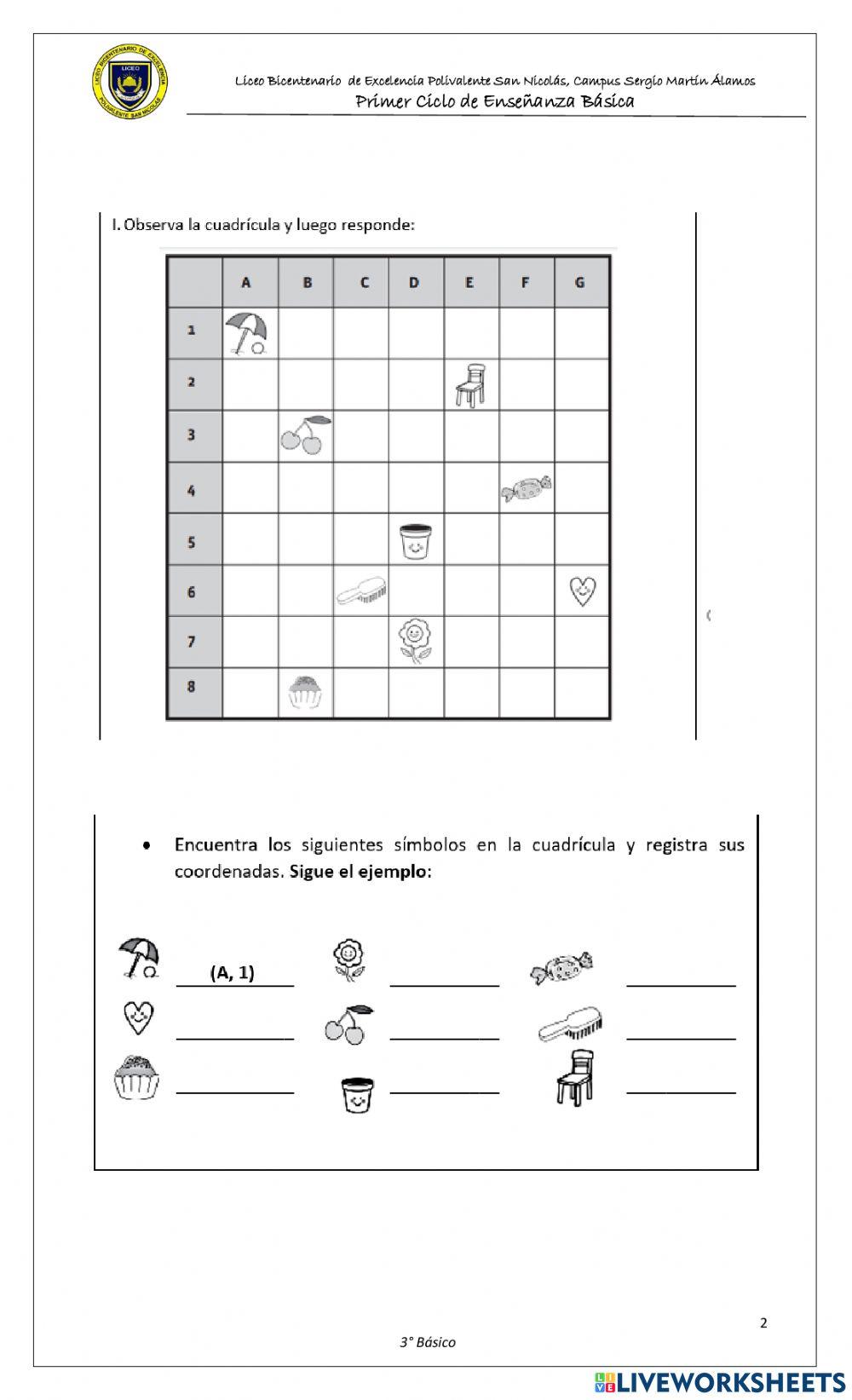 Repaso cuadrícula, líneas y coordenadas