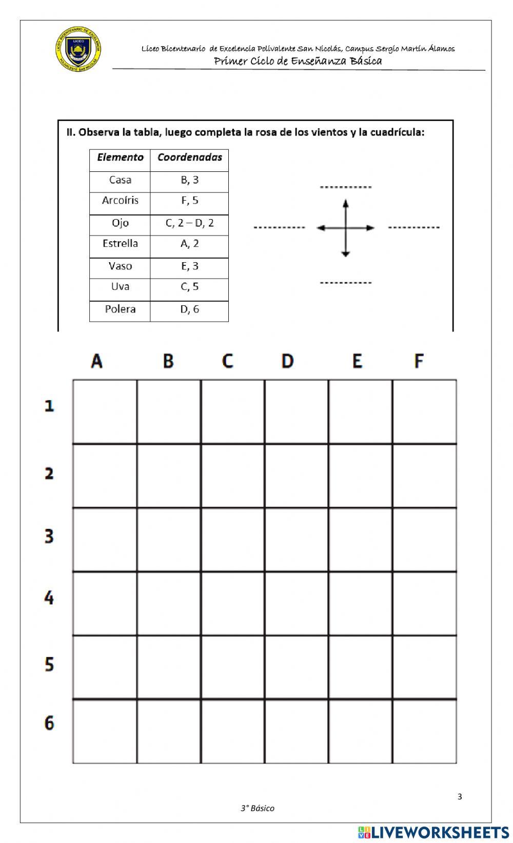 Repaso cuadrícula, líneas y coordenadas