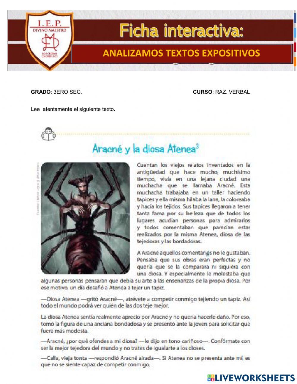 Analizamos textos expositivos