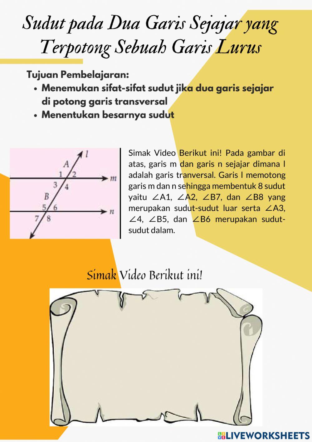 LKS Hubungan Antar Sudut