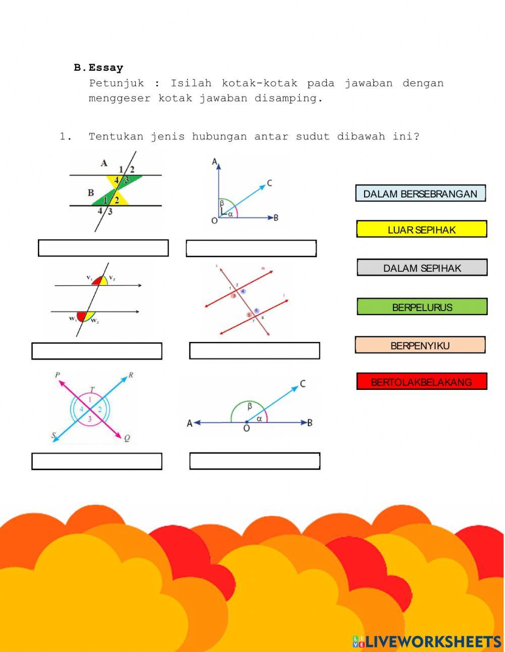 LKS Hubungan Antar Sudut