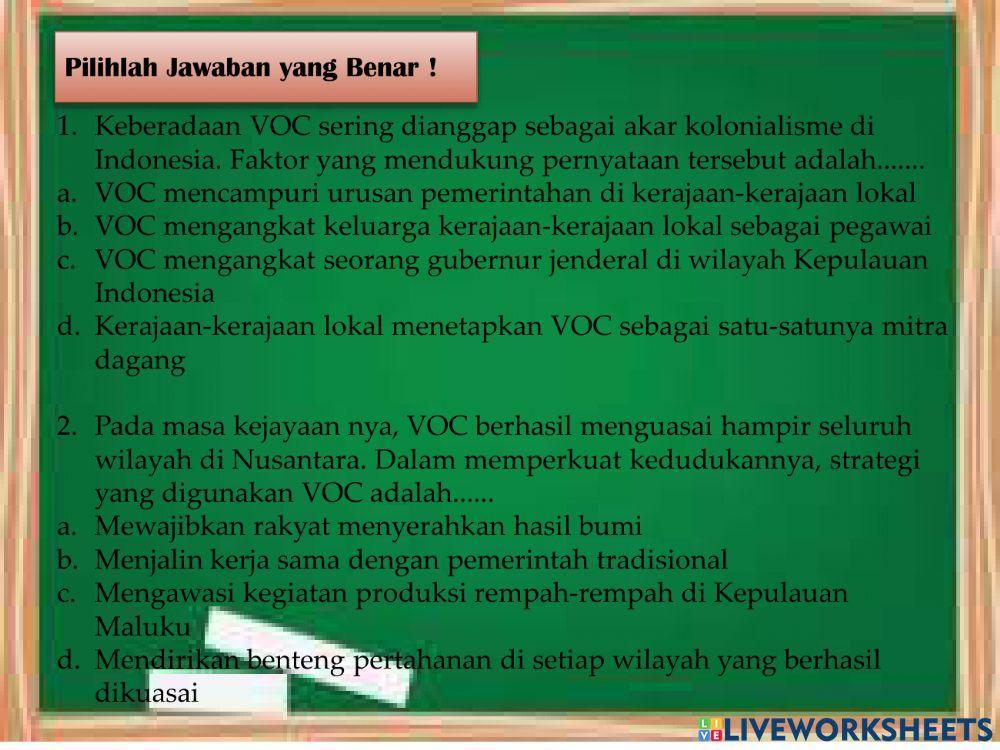 Kondisi Masyarakat Indonesia Pada Masa Kolonial