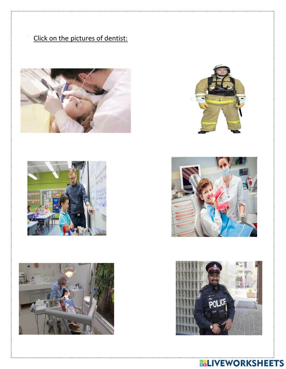 Select the pictures of a dentist