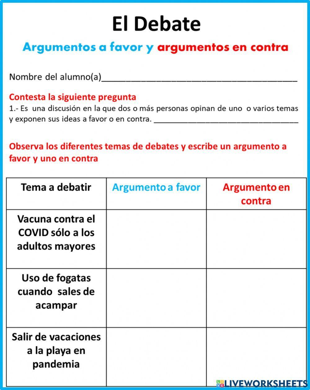 El debate
