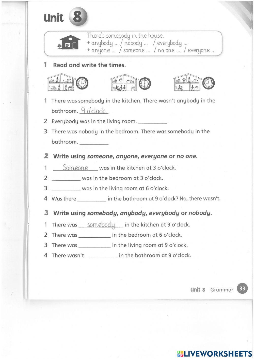 EW4-Grammar practice worksheet 8