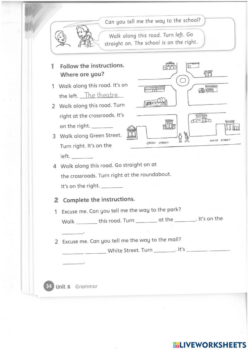 EW4-Grammar practice worksheet 8