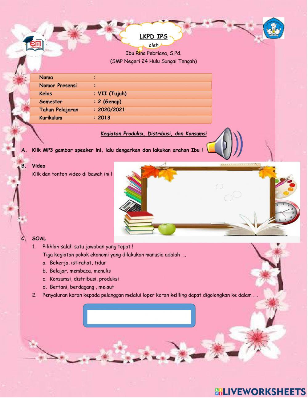 Lkpd ips kelas vii semester 2 smpn 24 hst