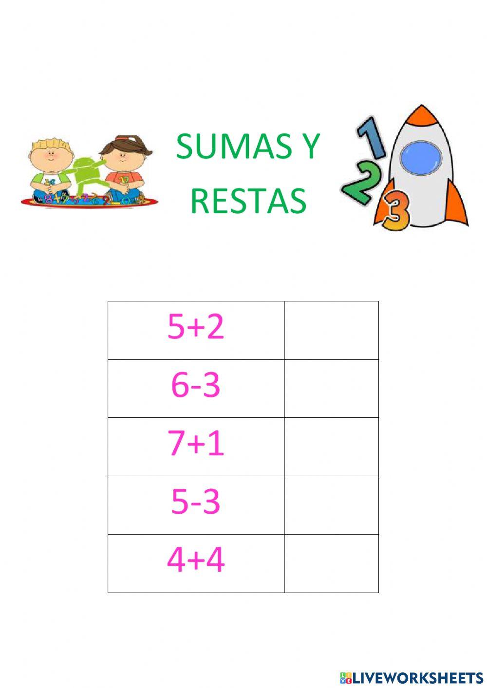 Sumas y Restas
