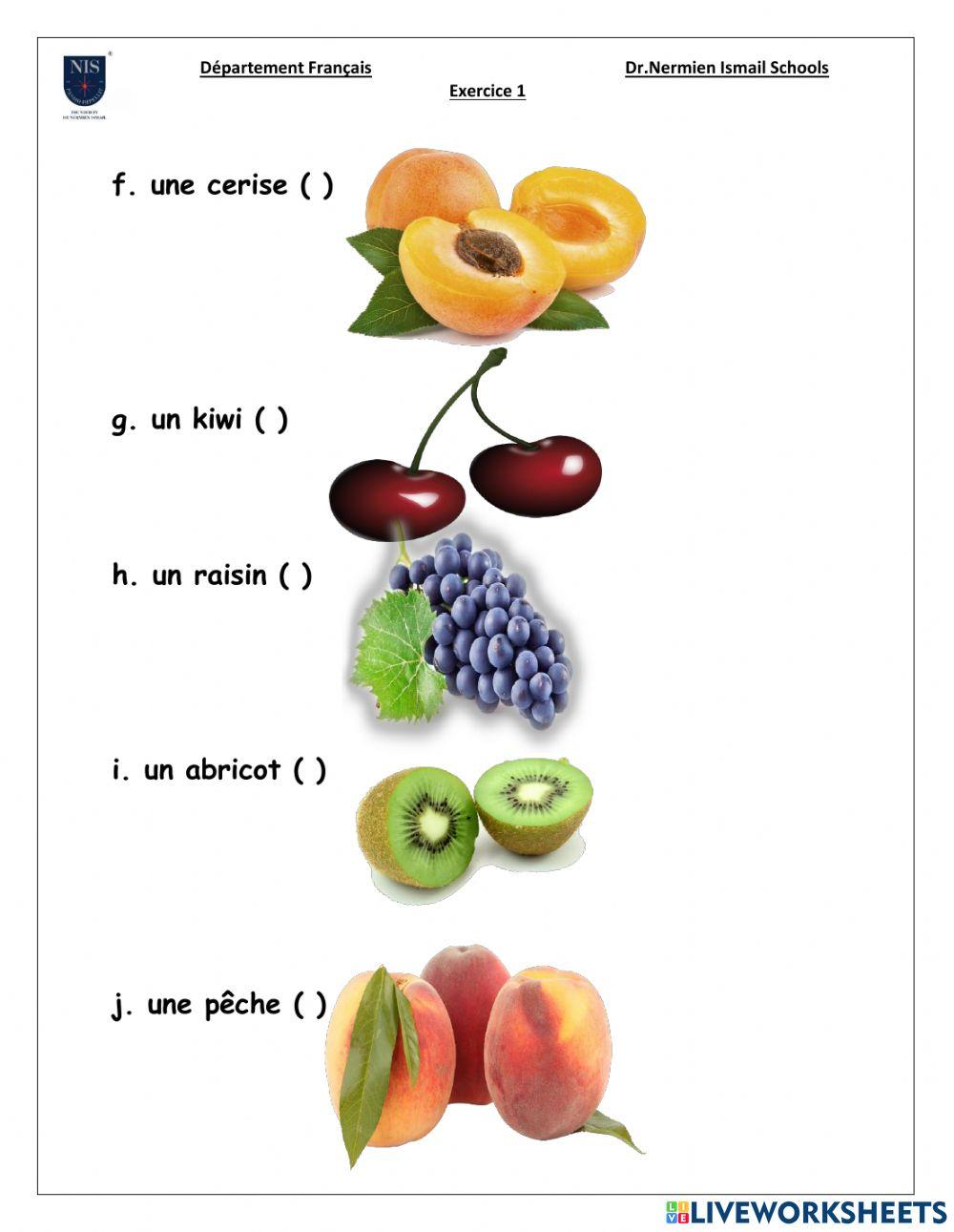 Les fruits(Vrai ou Faux)