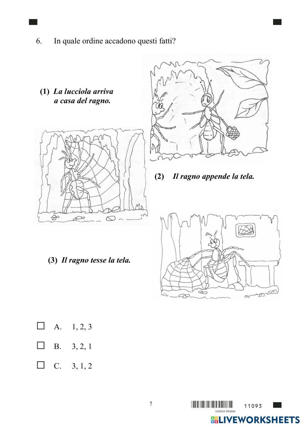Prova Invalsi cl. 2 primaria as 2003-2004