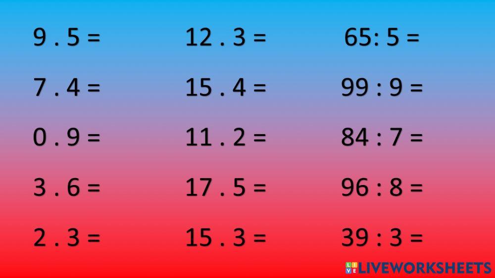 Násobení a dělení