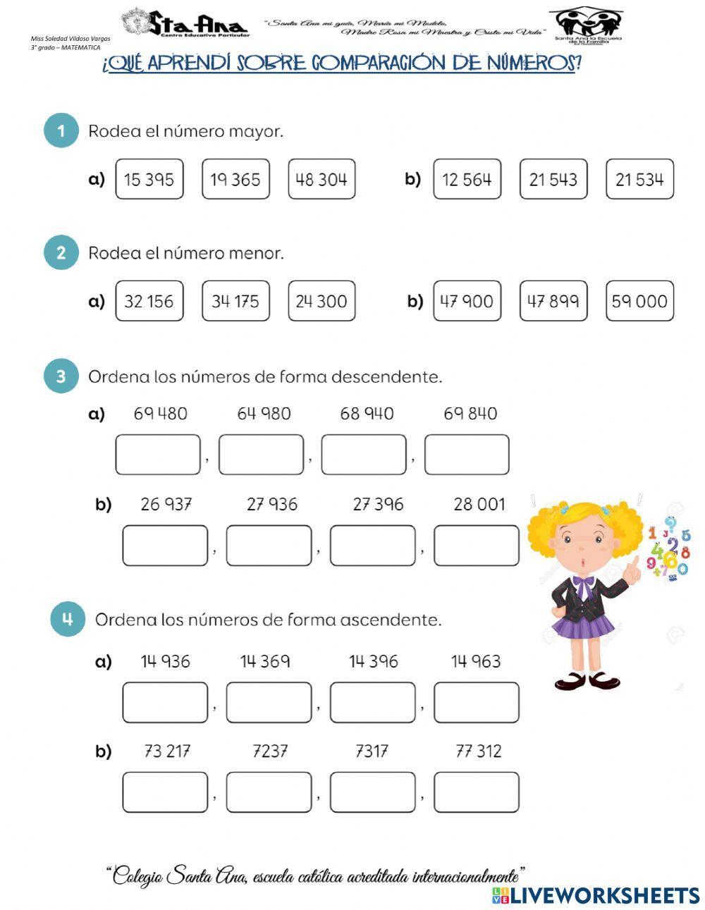 Comparación de números