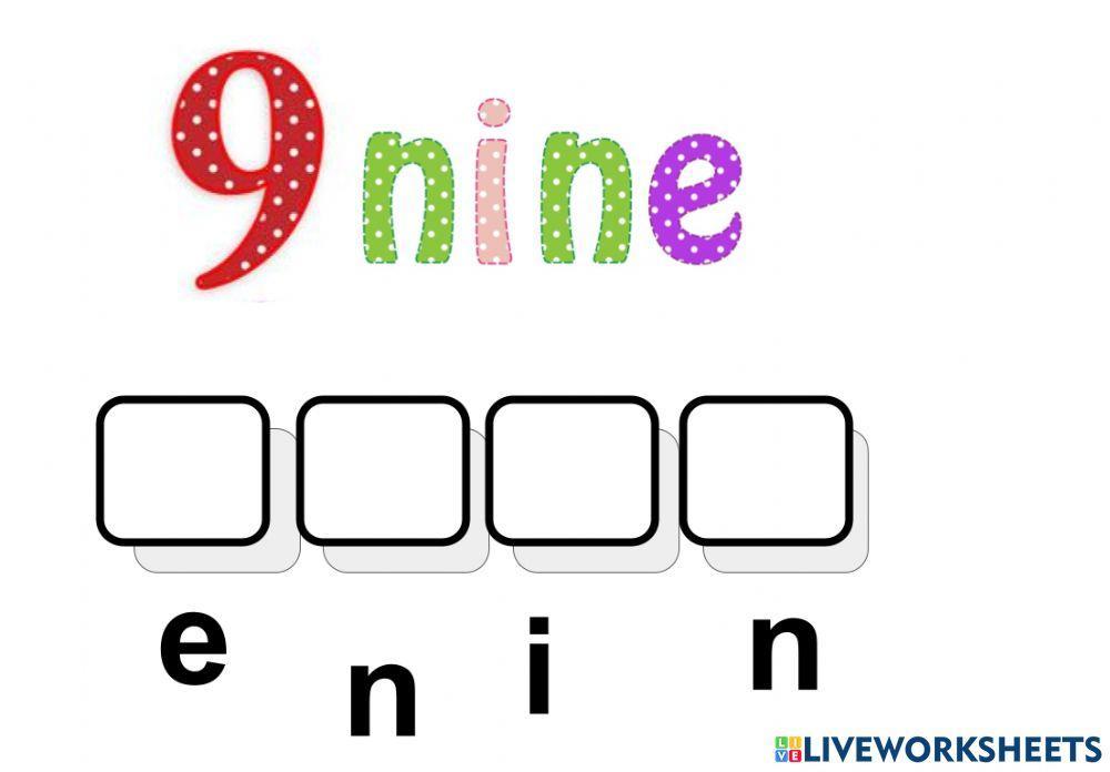 Practice number name 9