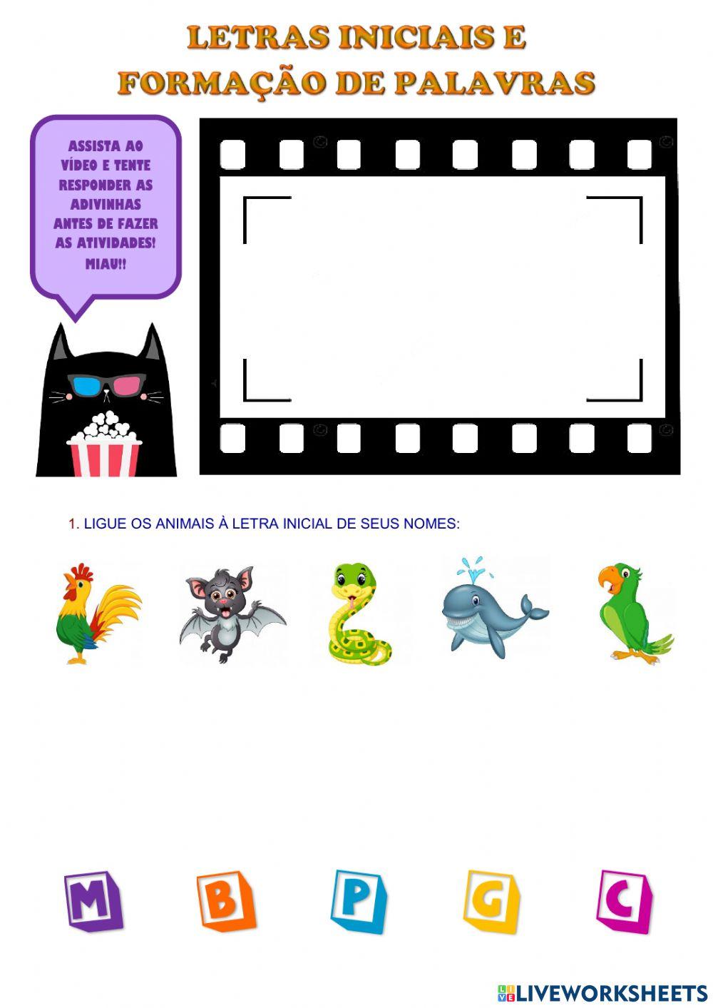 Letra inicial e formação de palavras