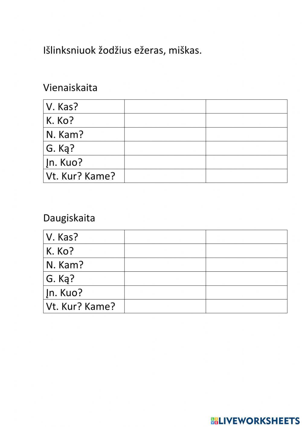 Išlinksniuok žodžius