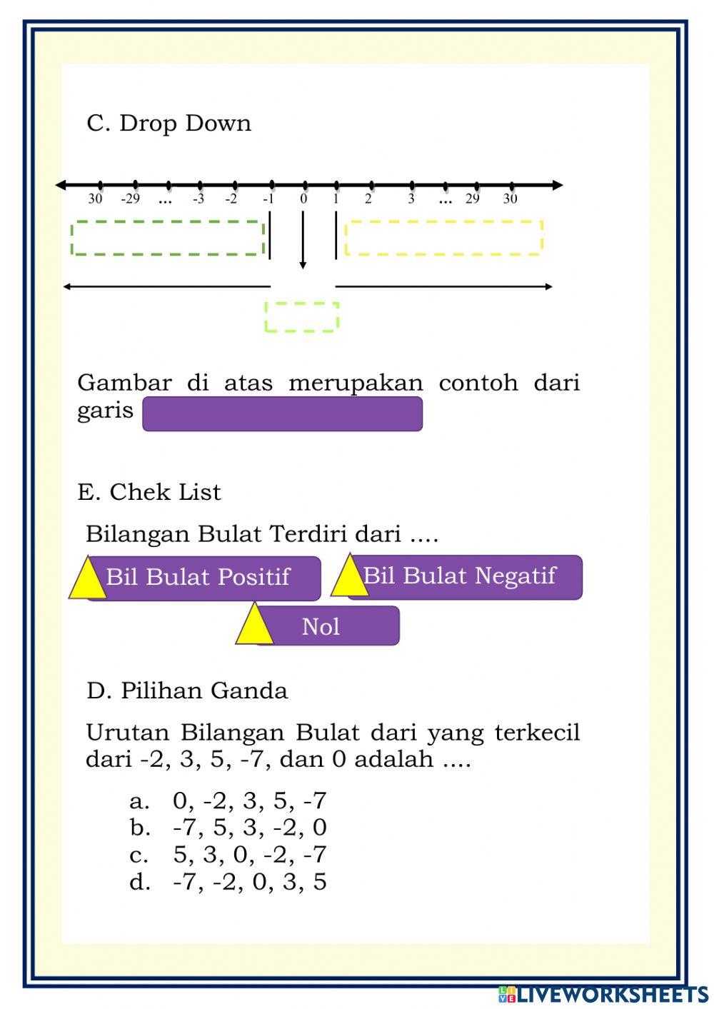 LKPD Urutan Bilangan Bulat