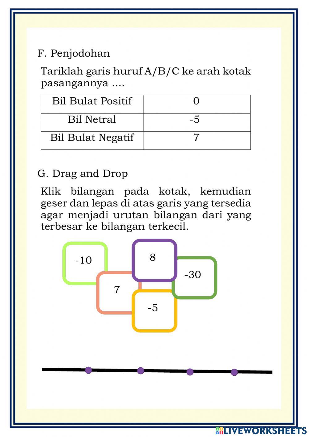 LKPD Urutan Bilangan Bulat