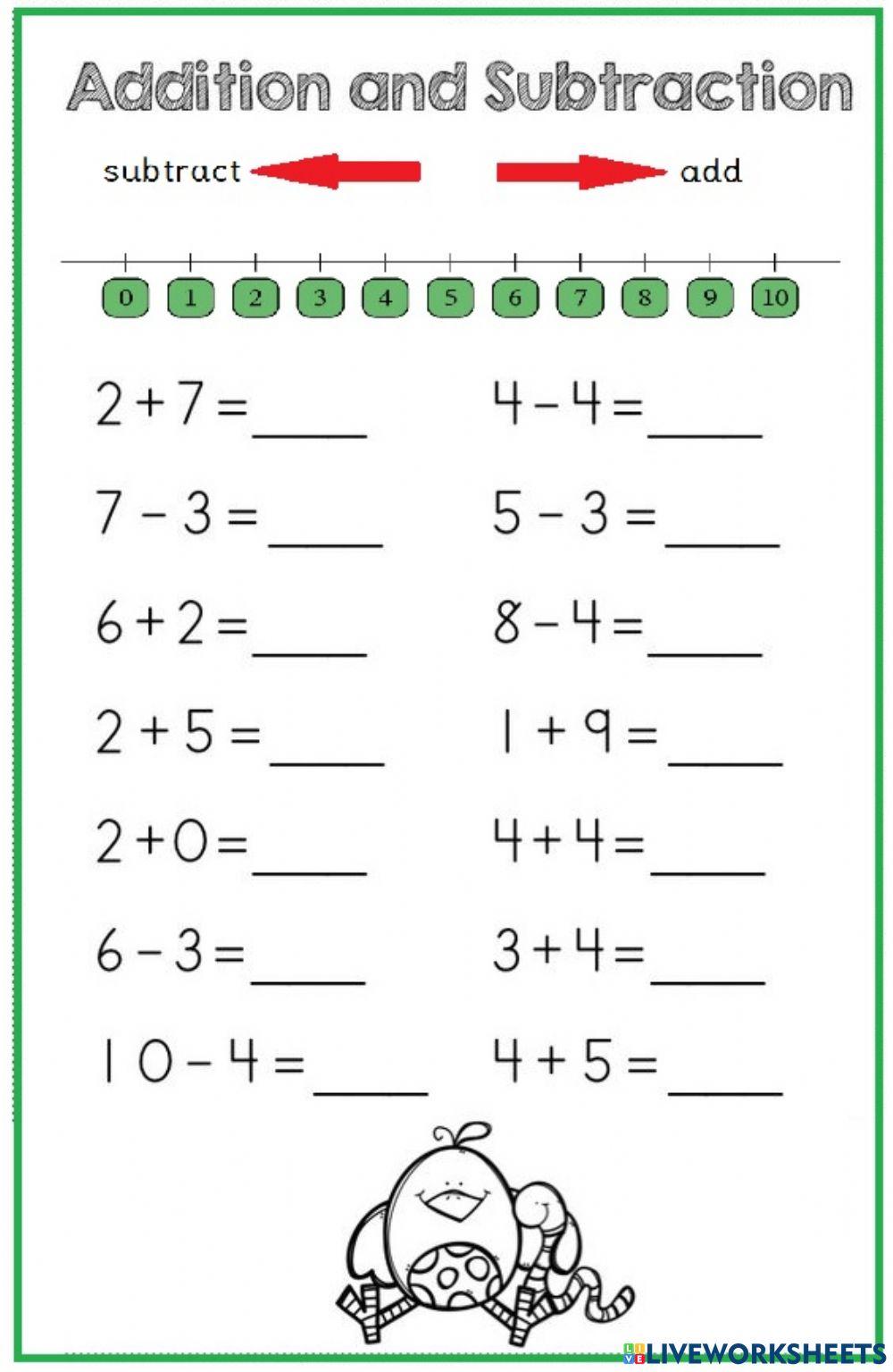 Add and Subtract on Number Line