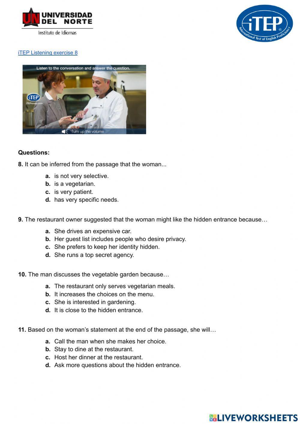 Listening Practice ITEP