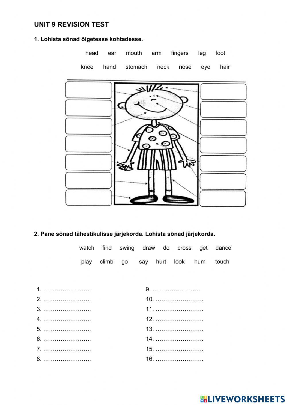 ILE1 unit 9 revision test