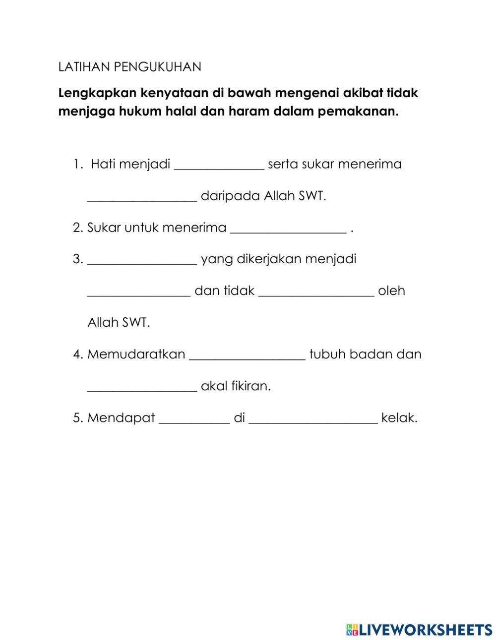 Akibat tidak menjaga hukum halal dan haram makanan