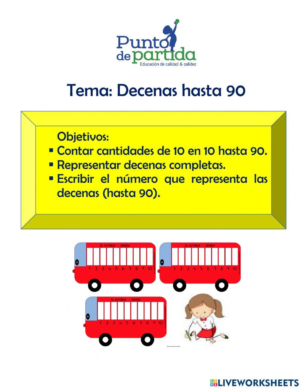 Las decenas de 10 en 10