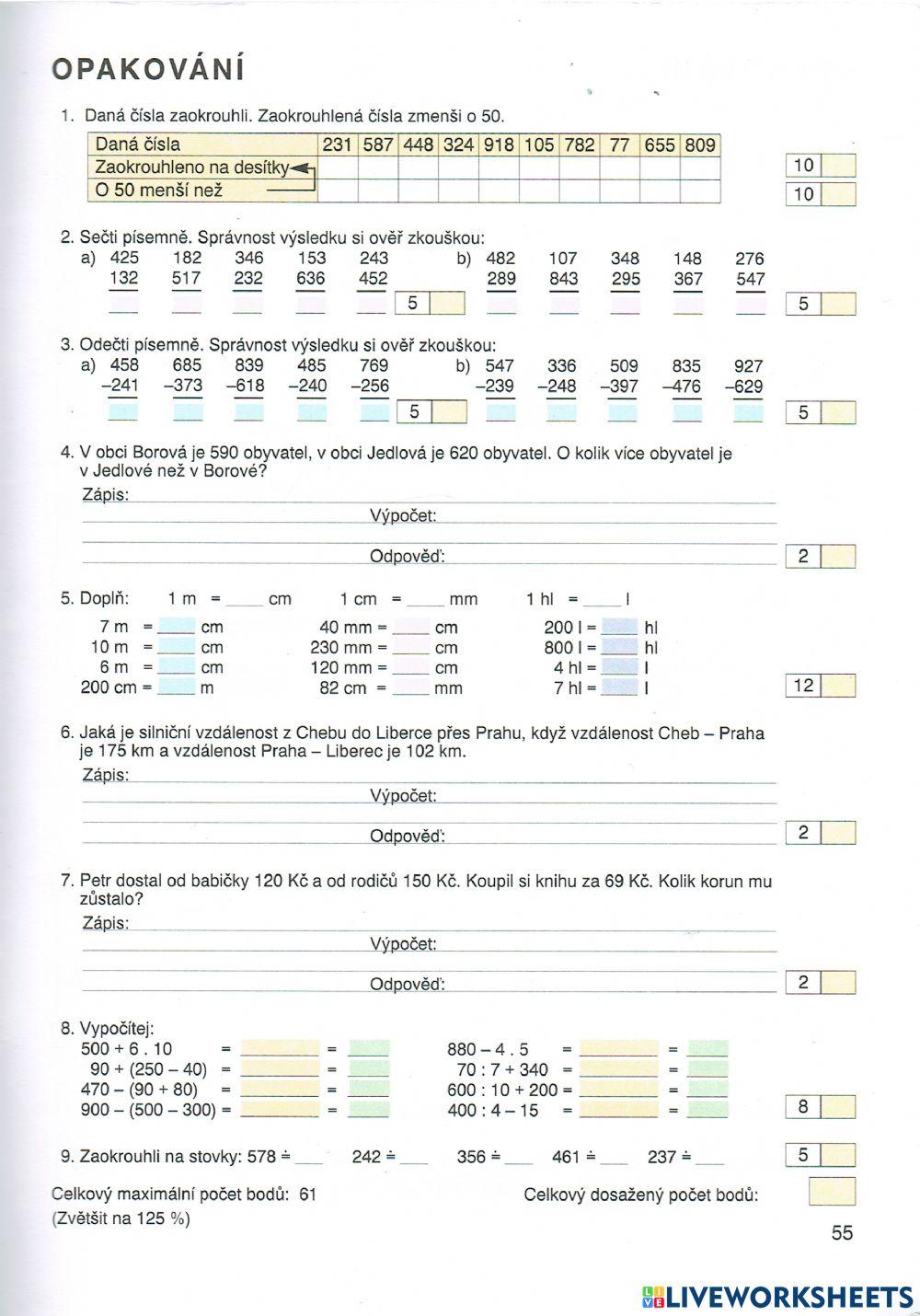 Opakování zkrácené