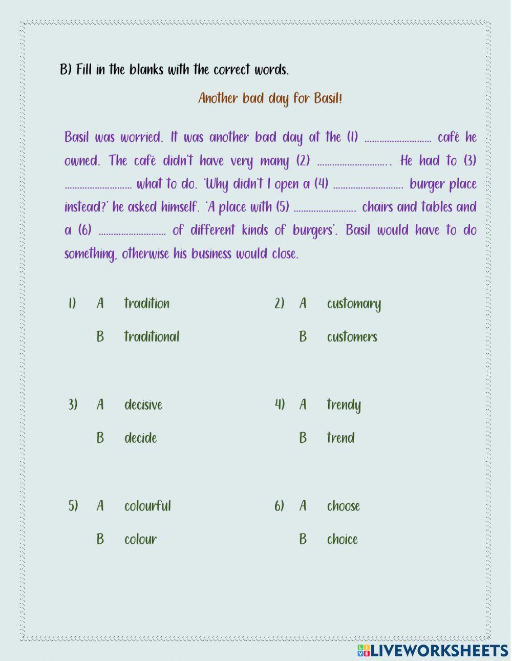 Grammar & Vocabulary