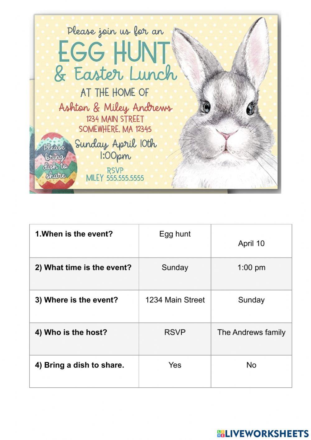Easter invitation 2
