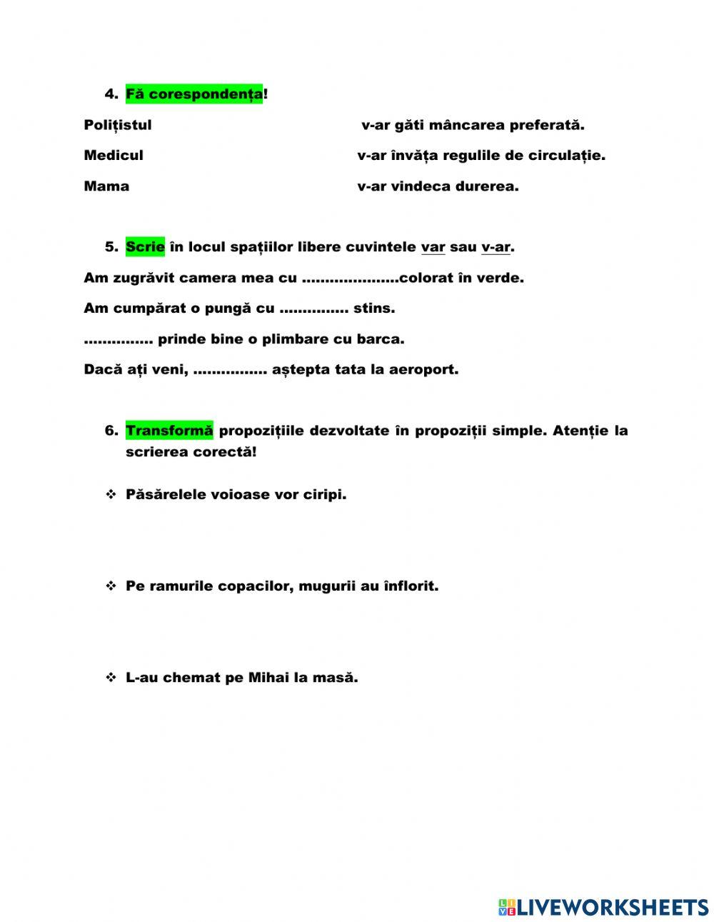 Scrierea corectă var v-ar