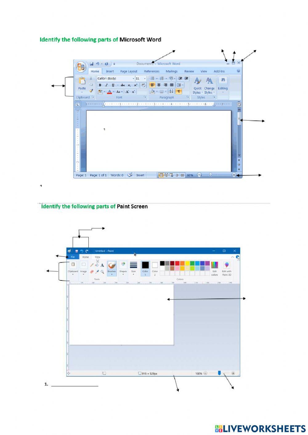 msword and mspaint PENIEL