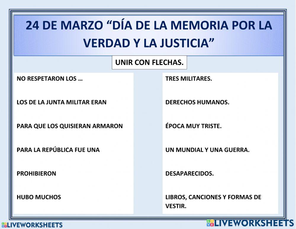 24 de Marzo -Día de la Memoria por la Verdad y la Justicia- 24 de Marzo -Día de la Memoria por la Verdad y la Justicia-