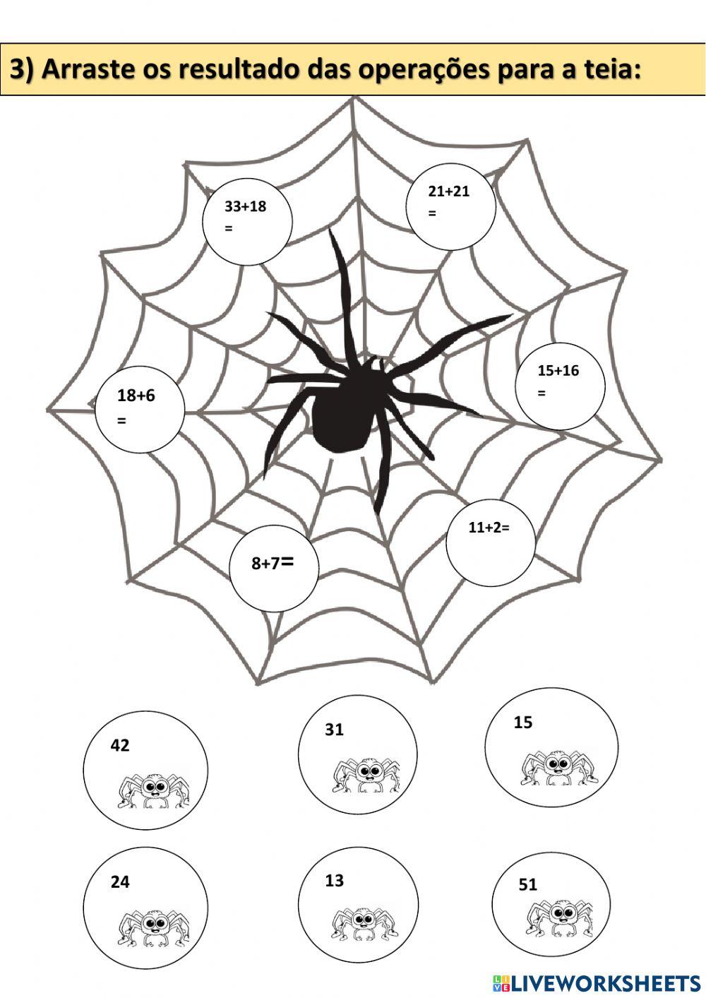 Matemática aranhas
