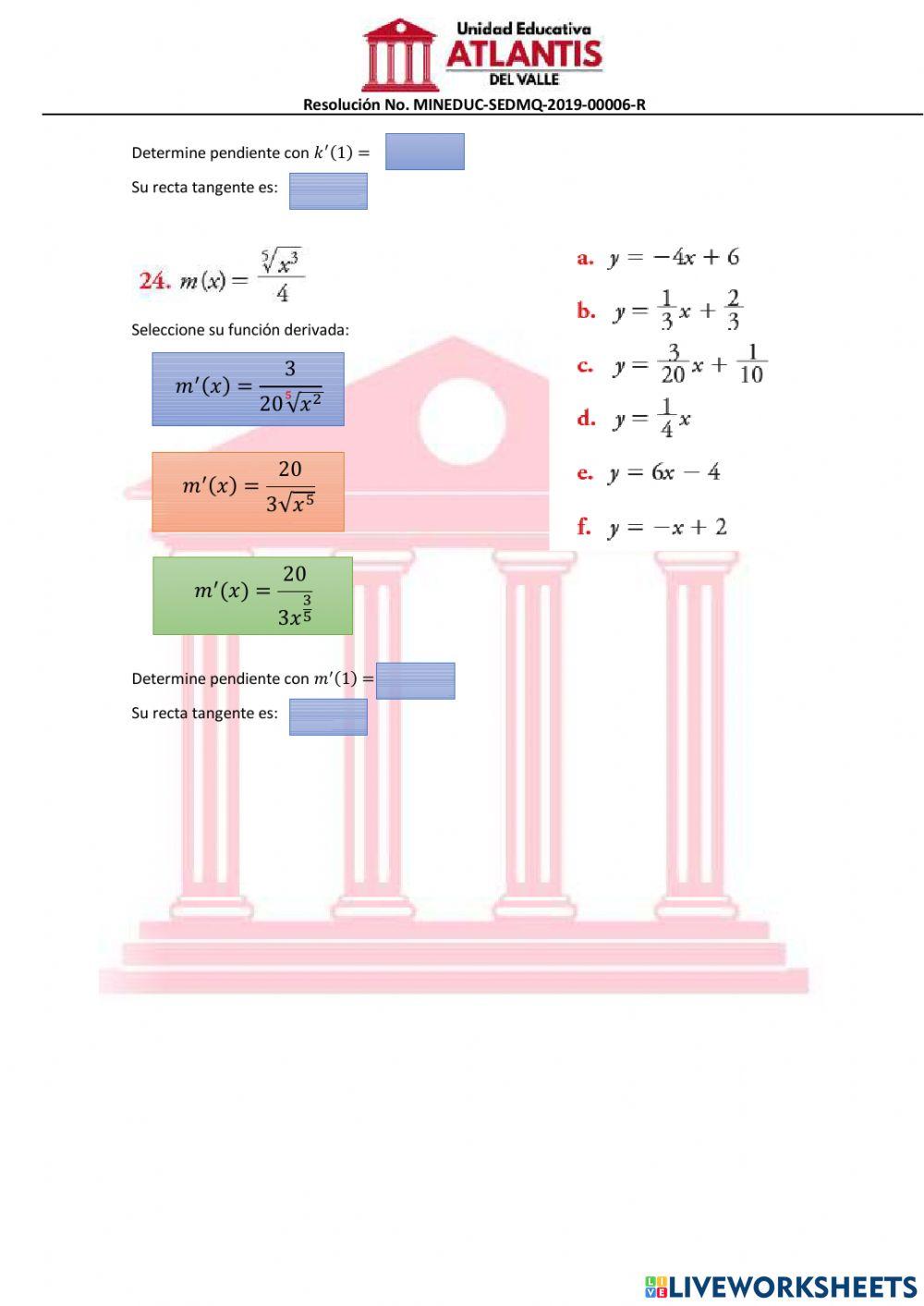 Reglas de derivación 1