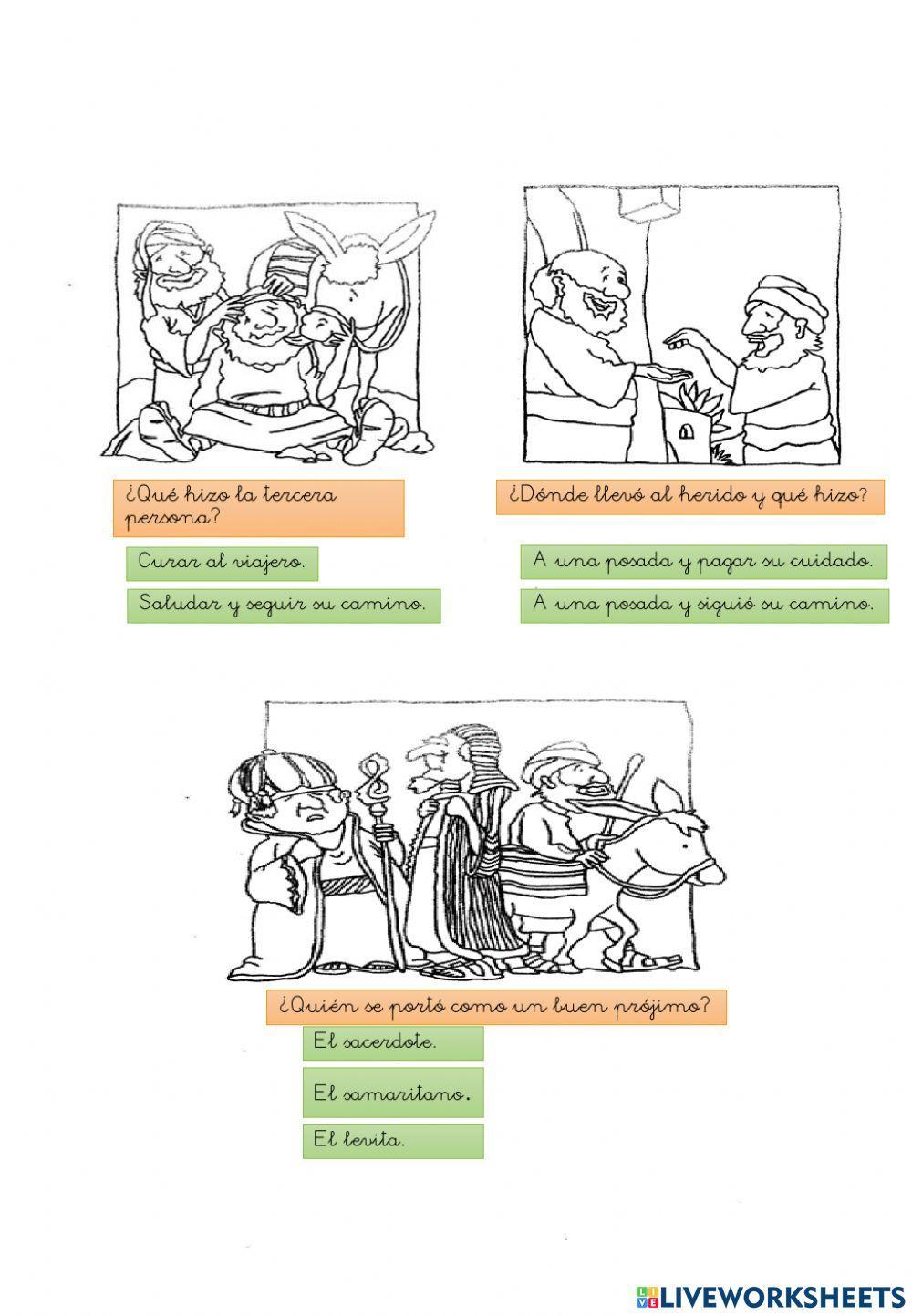 Parábola: El buen samaritano.