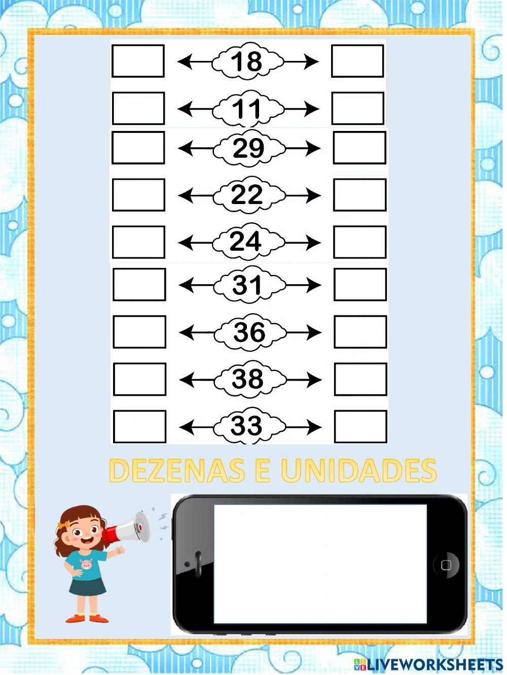 Atividade 030 - DEZENA E UNIDADE