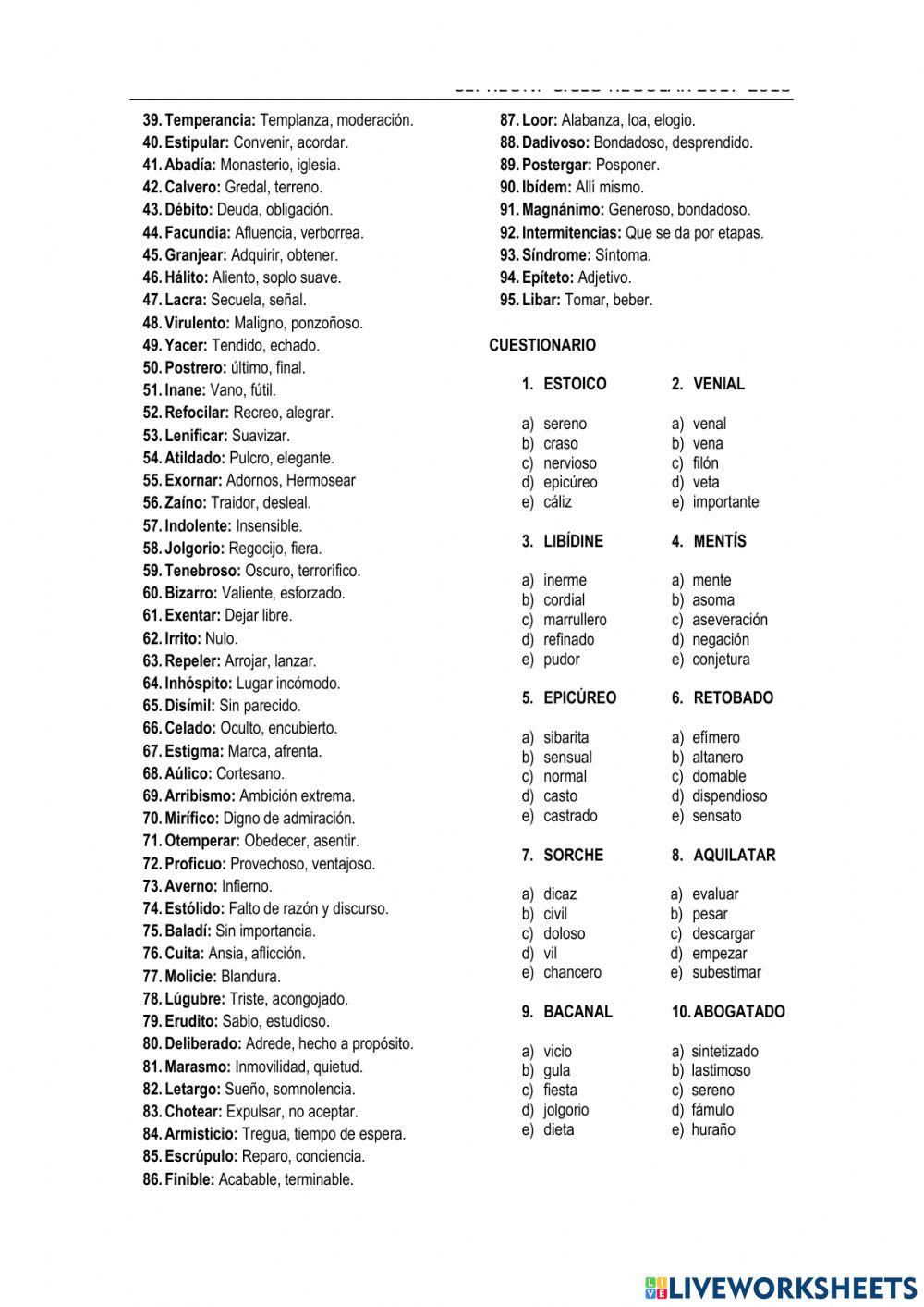 Clases de antónimos