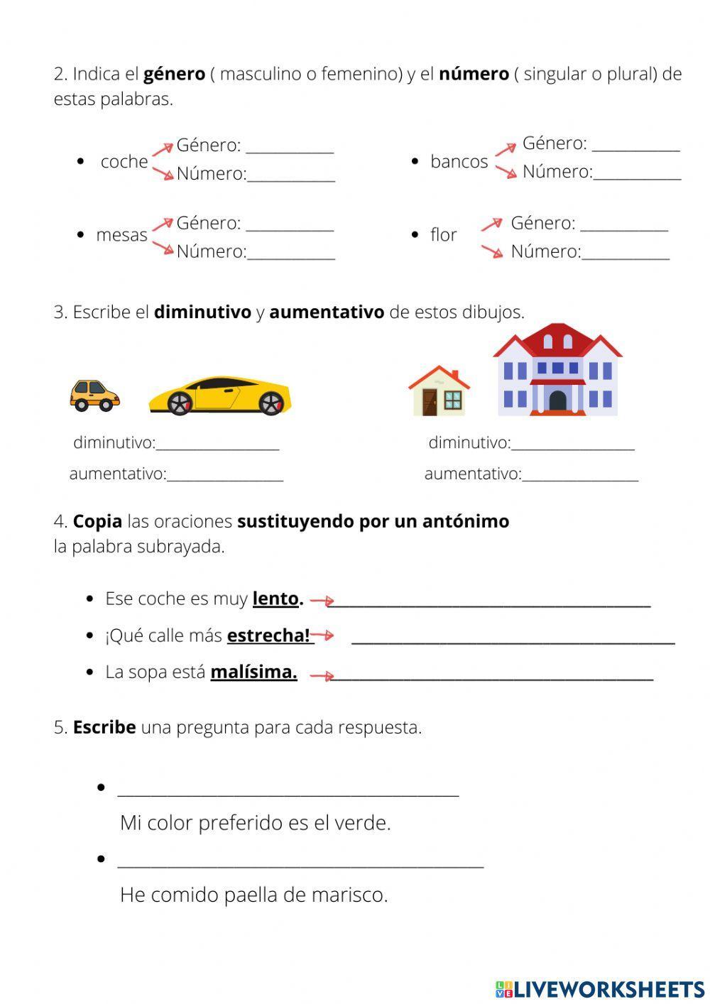 Repaso de lengua Repaso de lengua